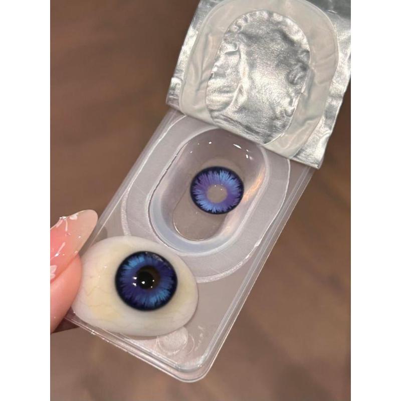 MillCreek Color Contact Lenses 14.5MM Icy Petal Purple 2pcs Yearly Use Soft Lense Grade (0.00-8.00) 2025 New