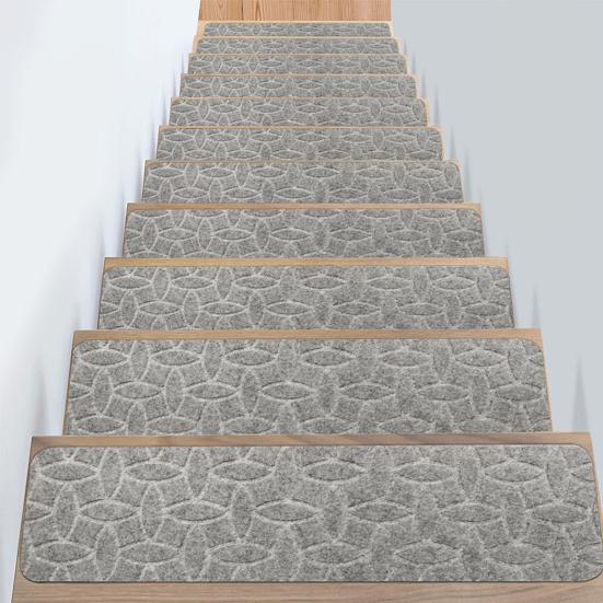 Нескользящий коврик для лестницы Самоклеящийся Прочный клей Простая установка Не требует резки Тиснение