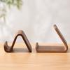 Multifunctional Solid Wood Phone Holder Front Desk Business Card Display Rack Creative Home Office Desktop Decoration