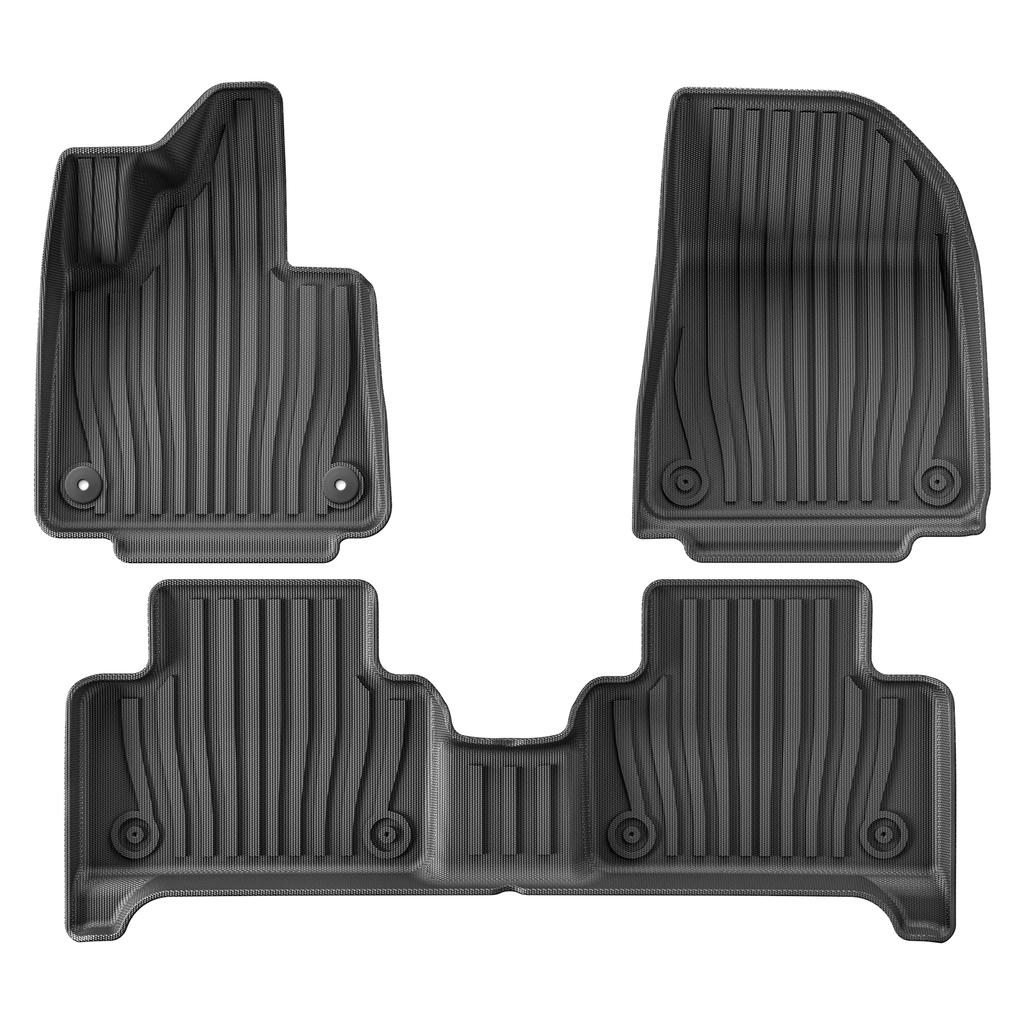 For Volvo EX30 2024 2025 Car Floor Mats Cargo Liner Trunk Pad TPE 3D Foot Mat Waterproof Odorless Tray Set BLACK