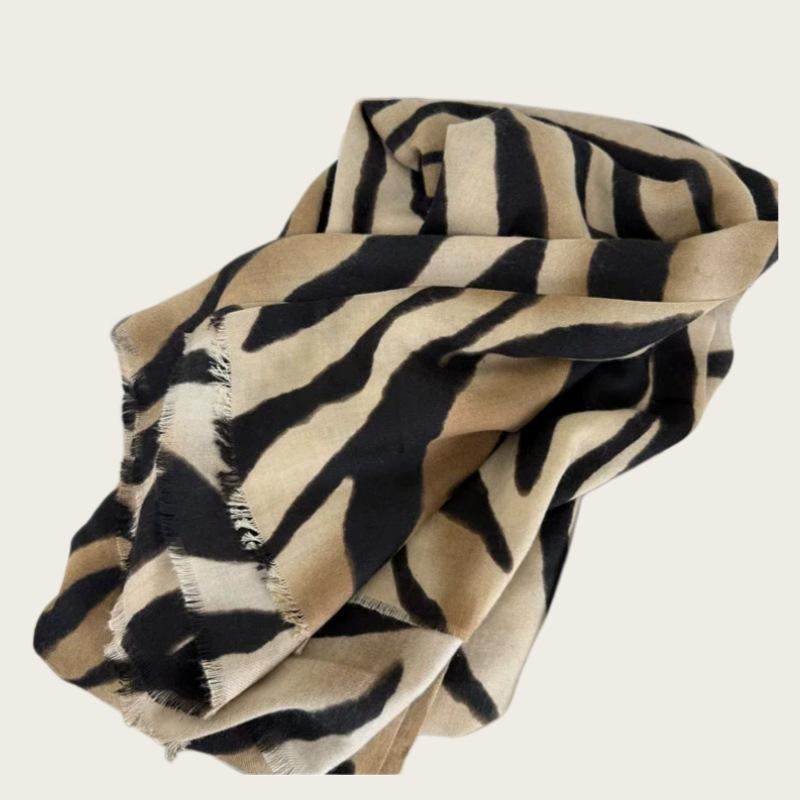 Американский ретро леопардовый шаль женская летняя стиль старых денег легкая роскошь модный шарф с темпераментом высококачественный шелковый шарф с леопардовым принтом