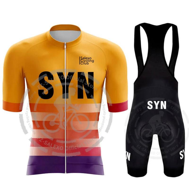 Mens Cycling Jersey Shorts Set Road Mountain Biking Breathable Quick-Dry Performance Wear