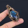 Labradorite Gemstone Pendant Copper Wire Wrapped Pendant Labradorite Pendant Copper Pendant Jewelry Gifts For Her Mother Labradorite Jewelry
