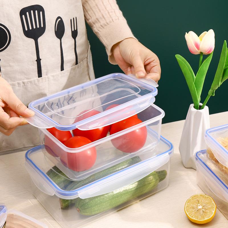 Контейнеры для хранения продуктов питания Пластиковый пикник Закуски Микроволновая печь Rerigerator Ящик для хранения фруктов с крышкой Герметичный герметичный контейнер