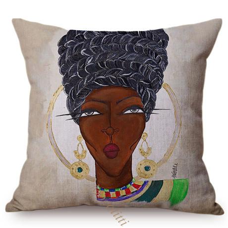 Pop Abstract Africa Woman Pattern Pillow Case, Sexy Oil Painting Art, Sofa Decoration, Cotton Linen Cushion Cover, Fashion