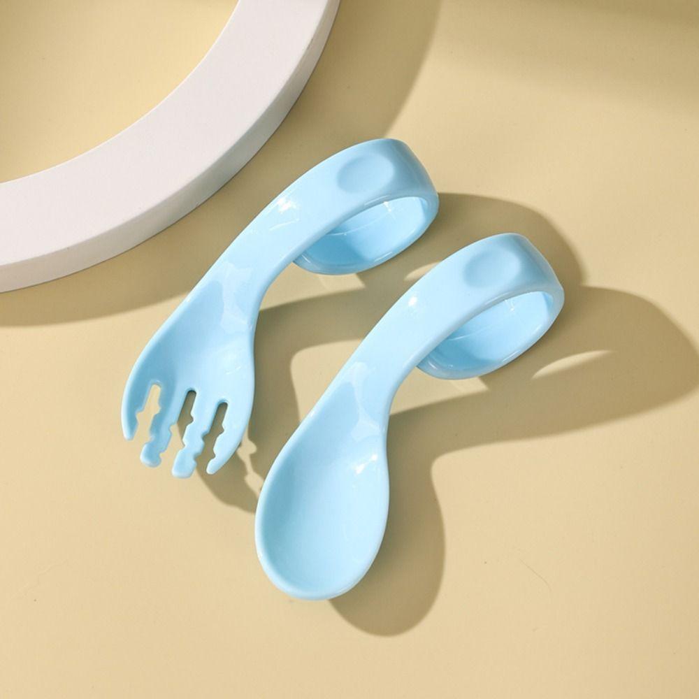 Fork Supplement Tool Children Tableware Elbow Spoon Auxiliary Spoon Baby Spoon Fork Eat Training