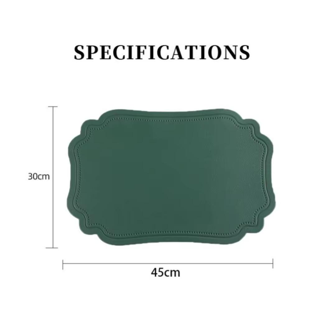 Faux Leather Coffee Place Mat Solid Color Heat Resistant Mat New Place Mat Outdoor Indoor