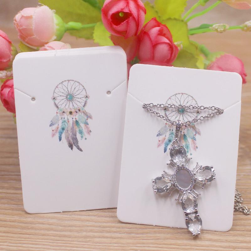 Zerong 50 шт. цветочных сережек и ожерелий, демонстрационные карточки, картонный набор ожерелий, кулон, упаковка, бирка, карточка 5x7 см