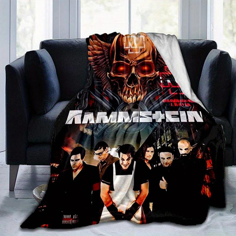 1 шт. Декор для дома в стиле Rammstein: Уютное фланелевое одеяло, идеальный подарок для спальни, гостиной, путешествий, кемпинга, автомобиля, пляжа, офисных перерывов, идеальное одеяло для дивана Т