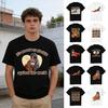 Мужская футболка с узором 'Бьющий Обезьяна' Круглый вырез Короткий рукав Пуловеры Эластичный крой Однотонный Повседневные Топы Для повседневной носки