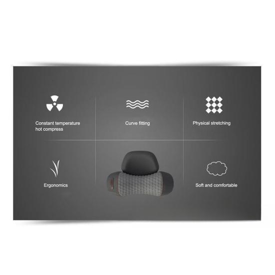 Подушка для массажа шеи, облегчение боли в глубоких тканях, массажер с подогревом от USB, для мужчин и женщин, для улучшения сна, подушка с эффектом памяти и поддержкой шеи и плеч