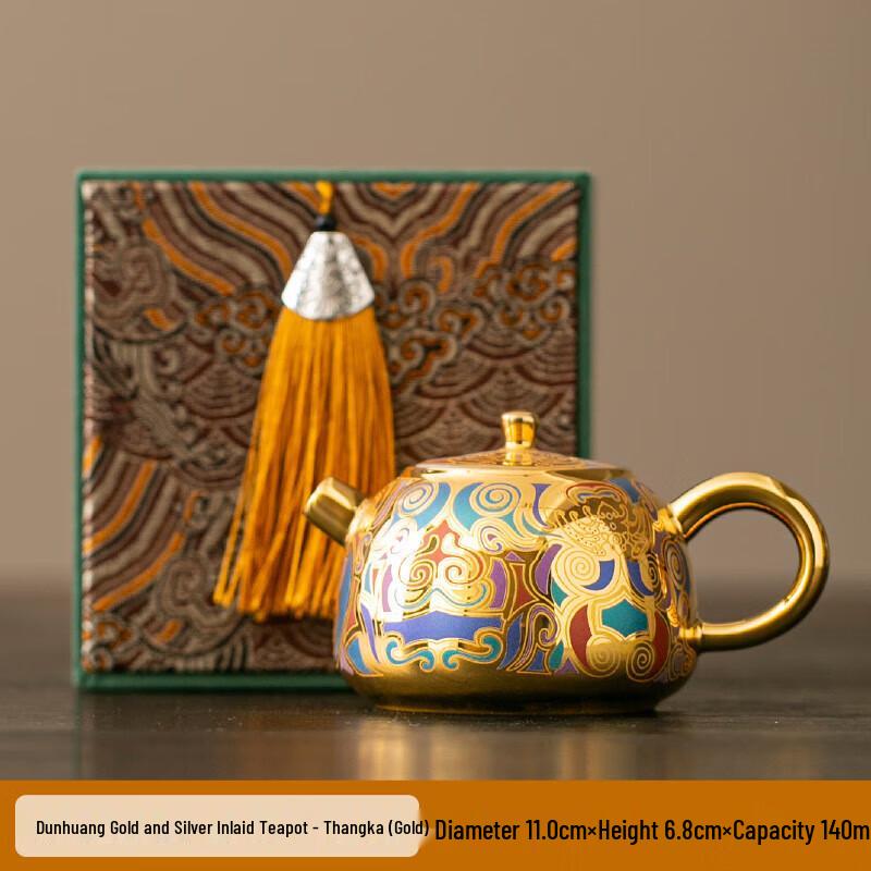 Ceramic Kung Fu Tea Set - Taotie Dunhuang Thangka