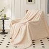 Luxurious Thick Taffeta Throw Blanket - Solid Color, All-Season Comfort with Modern Geometric Design, Perfect for Bed or Sofa