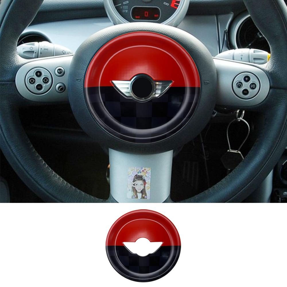 Car Steering Wheel Center Panel Cover Car Sticker For Mini Cooper R50 R52 R53 Car-Styling Interior Trim Auto Accessories ksgbw33