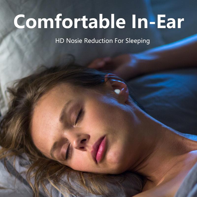 VAORLO Для наушников для сна Bluetooth 5,2 ASMR наушники мини-вкладыши с шумоподавлением гарнитура безболезненное ношение высокая совместимость
