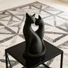 3D-печатная статуэтка пары кошек - Милая черная абстрактная современная статуэтка для дома, подарок на День святого Валентина, подходит для украшения офисного стола