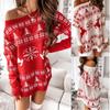 Knitted Sweater Christmas Long Sleeved Dress