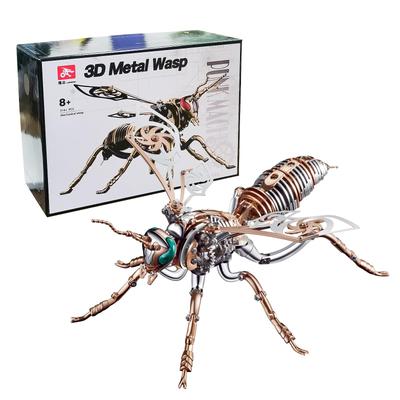 3D Металлическая Головоломка Механическая Модель Насекомого Сборный Комплект Игрушка Изделие из Нержавеющей Стали Набор для Взрослых DIY Стимпанк Архитектурная Модель Подарок на День Рождения Декорация