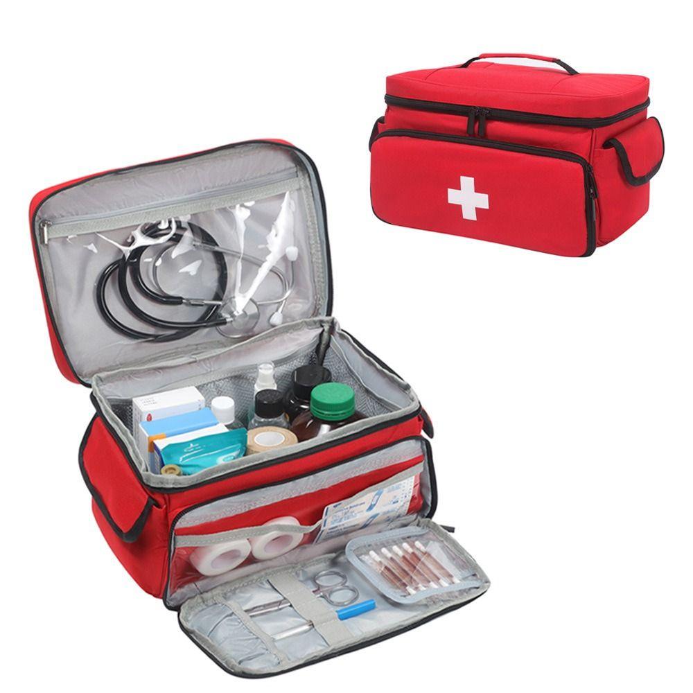 Large Capacity Medicine Carry Bag Sorted Storage Travel Medicine Organizer Home