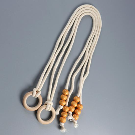 Ремень для штор из натурального дерева с кисточкой и кольцом-кисточкой Декоративные держатели для штор в гостиную Домашний декор