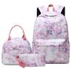 New School Backpack for Girls Women Children Kids Backpack Primary Middle School Bag Bookbag Set with Lunch Bag for Teen Girl