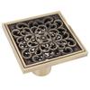 Floor Drain Antique Copper Shower Drain Kit for Home Hotel Bathroom Toilet 10x10cm