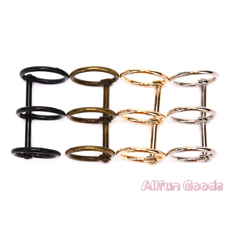 2Pcs Metal Loose Leaf Book Binder 3 Rings For Notebook Album Scrapbook Clips DIY Three-ring Buckle Three-hole Calendar Ring