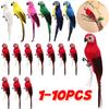Handmade Simulation Parrot Artificial Simulation Foam Bird Fake Animal Bird Imitation Bird Model Home Ornament for Wedding Decor