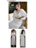 Women's Retro Palace Lace Nightdress, Cotton, Long-Sleeved, V-Tie, Chest Pad, Suitable for Outdoor Wear, Spring/Autumn Homewear