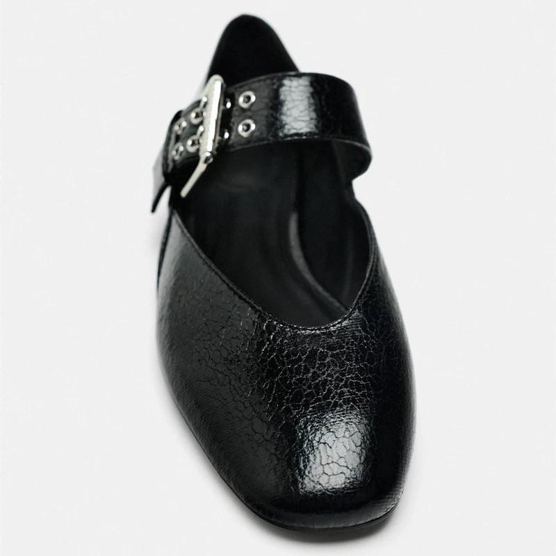 Fashion Fashionable Leopard Print Flat Women's Shoes 2025 New Shallow Mouth Metal Buckle Shoes for Women's Casual Sexy Single Shoes