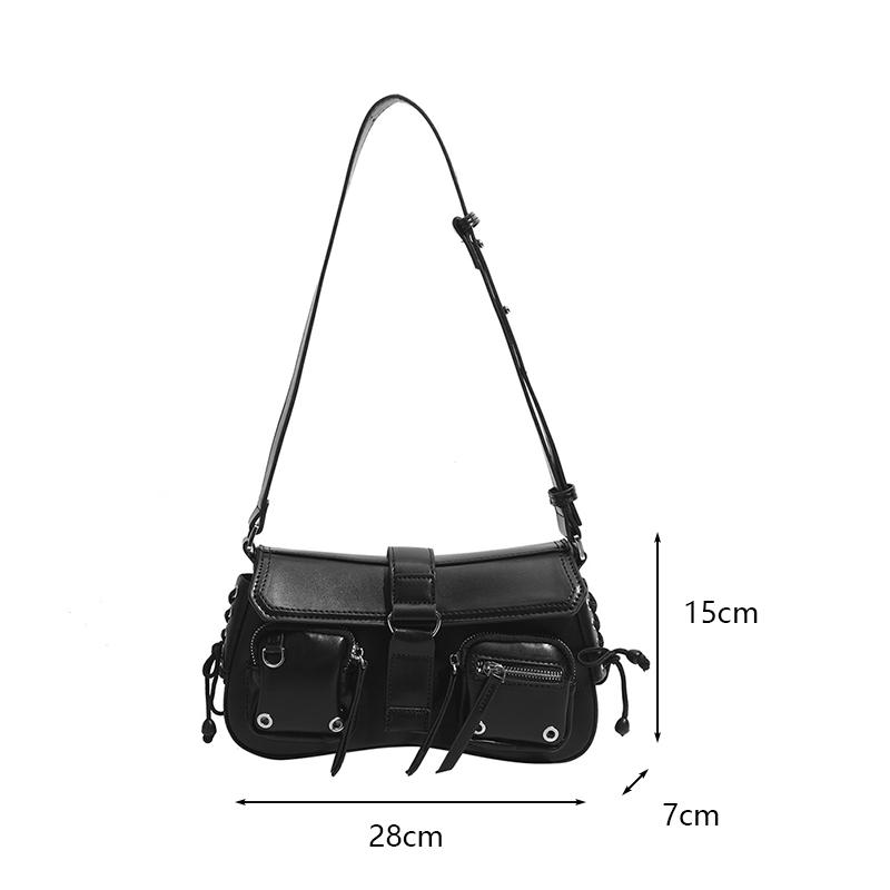 Yogodlns Готическая панк крутая женская сумка подмышки для девочек сумки через плечо модный дизайн из искусственной кожи женские винтажные маленькие сумки-тоут