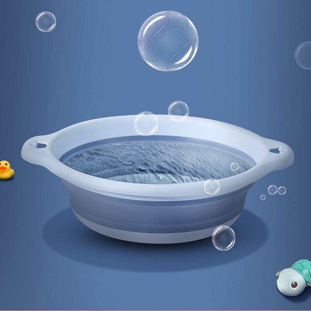 Безопасный бытовой пластиковый дорожный складной переносной стиральный таз для стирки