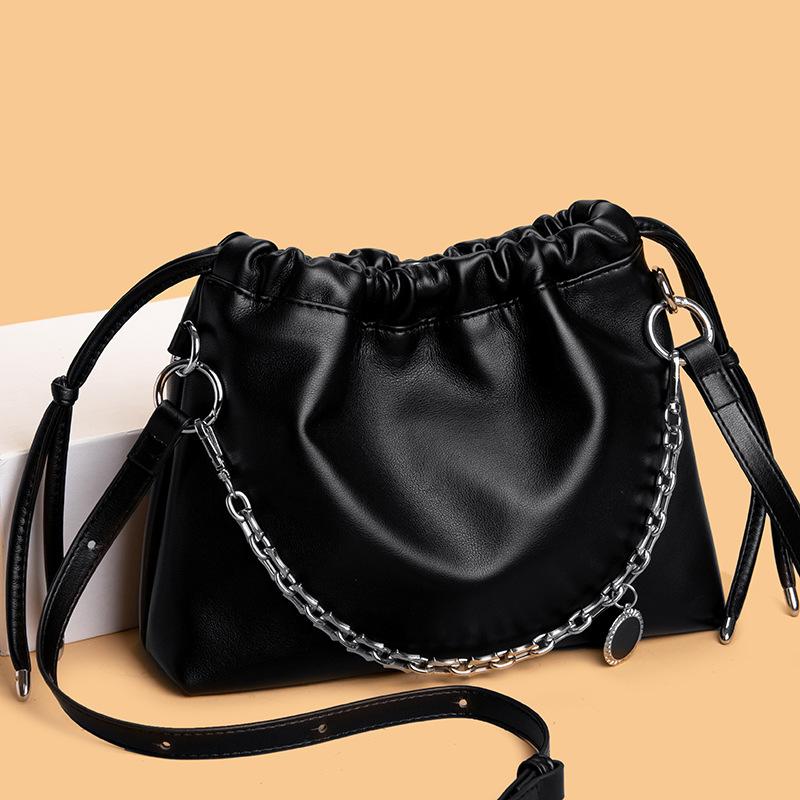 Кожаная плиссированная сумка Cloud Bag Premium Underarm Bag Commuter Fashion Shoulder Crossbody Bag