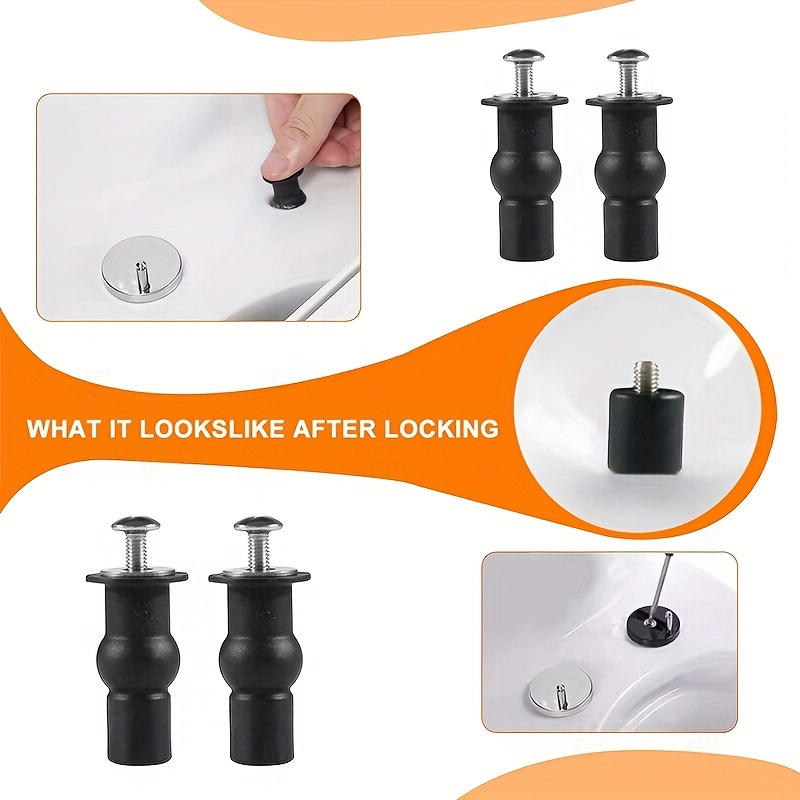 2Pcs/4Pcs Toilet Seat Screw Hinge Expansion Rubber Top Universal Nut Cover Tray Fixing Toilet Blind Hole Bathroom Toilet Seat Parts