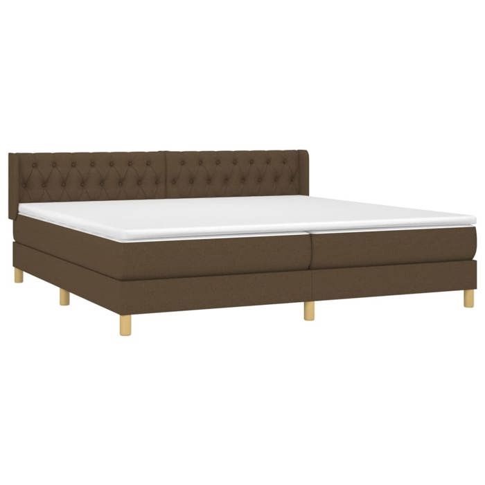 Maison Exclusive - Sommier à lattes de lit avec matelas Marron foncé 200x200 cm