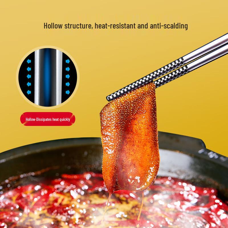 Tangzong Premium 316L Stainless Steel Chopsticks with Travel Case