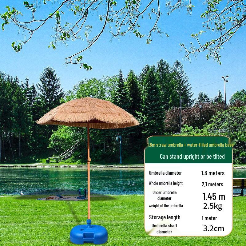 Outdoor Sunshade: Anti-Straw Hat Thatch Umbrella for Patio, Photography, and Garden