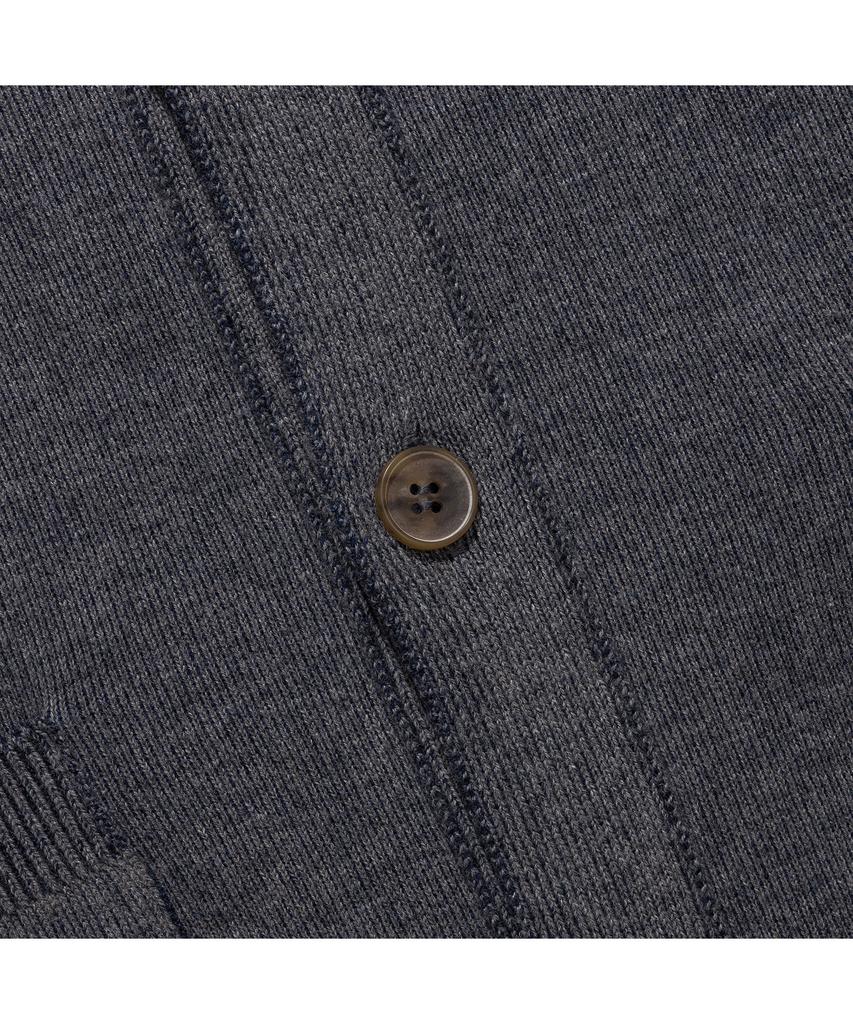 Prodeshirt Vintage Two-Tone V-Neck Cardigan (Gray)