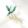 Легкая роскошная имитация хетианского нефрита в виде орхидеи, высококачественная жемчужная булавка для женщин, брошь в стиле «Темперамент», костюм, одежда и аксессуары
