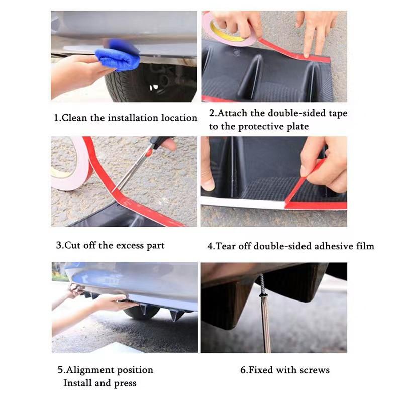 Rear Diffuser 5 Fins Bumper Splitter Chin Spoiler Lower Lip For BMW 3 Series M3 E90 335i 328i 323 Shark Universal 81.5cm Body