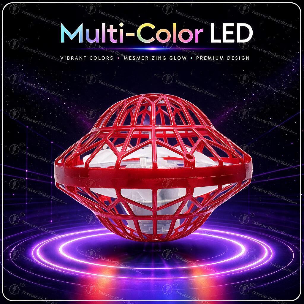 New LED UFO Flying Spinner Ball Rechargeable Boomerang Gyro 360 Flashing Light Orb Outdoor Camping Night Party Toys Teens Adults 6