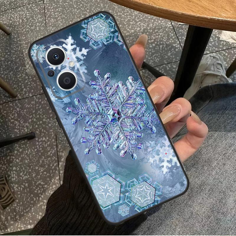 Снежинка Зима Для OPPO Reno 11F 12F 13F 14F 8T 10 11 12 13 14 Pro 8 7 Lite OPPO Find X8 X6 X5 X9 Pro Чехол