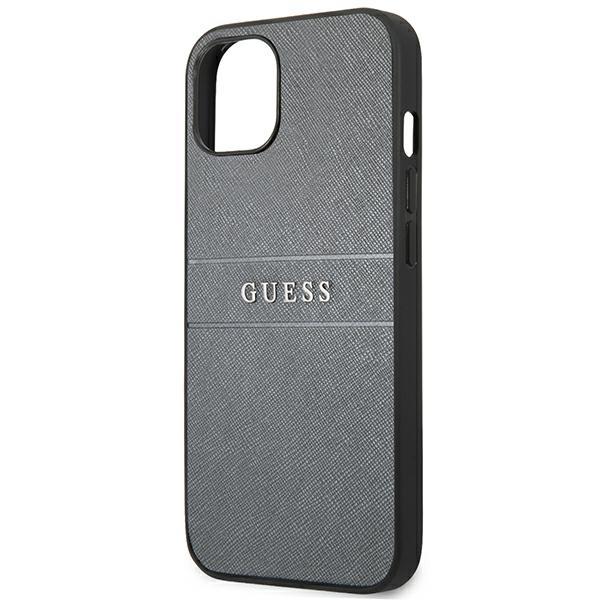 Etui do iPhone 13 mini Guess Saffiano Strap Szare