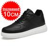 Men Leather Heightening Elevator Shoes Breathable Mesh Height Increase  Thick Sole Shoes Man Height Insole 6/8/10CM Men Sneakers