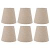 6Pcs Small Lamp Shade Clip On Drum Linen Fabric Lampshade for Candle Bulbs Lighting Accessories