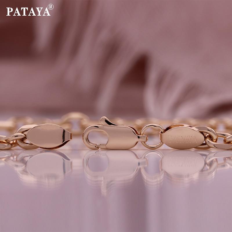 PATAYA О-образный модный браслет в стиле хип-хоп, ожерелье, розовое золото, цепочка различной длины