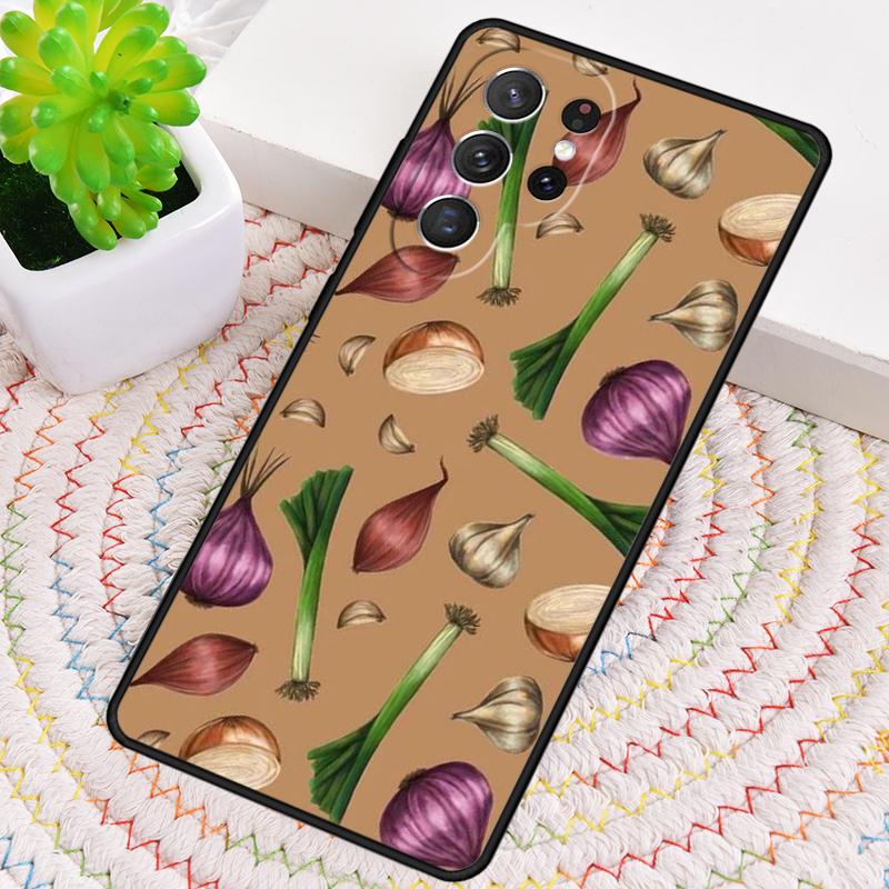 Силиконовый чехол для телефона с рисунком лука, чеснока и трав для Samsung Galaxy note 10 pro S26 S25 S24 S23 S22 S21 Plus S25Ultra Чехол