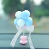 Creative Shaking Head Balloon Car Center Console Decorative Ornaments Cute Bobblehead Car Decorations Car Interior Accessories
