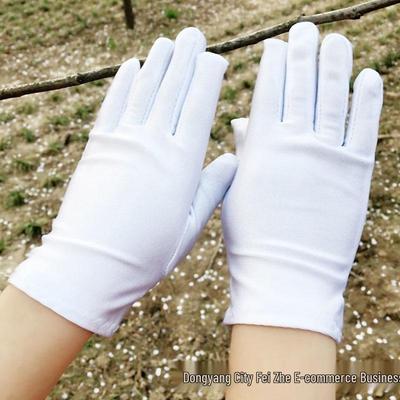 Белые эластичные танцевальные перчатки для детей от 4 до 10 лет — легкие, дышащие, идеально подходят для выступлений и соблюдения этикета.