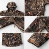 Men's Soft Shell Waterproof Camouflage Hunting Jacket Warm Fleece Lined Hooded Camo Hunt Clothes Military Tactical Coat Outdoor Windbreaker US Size